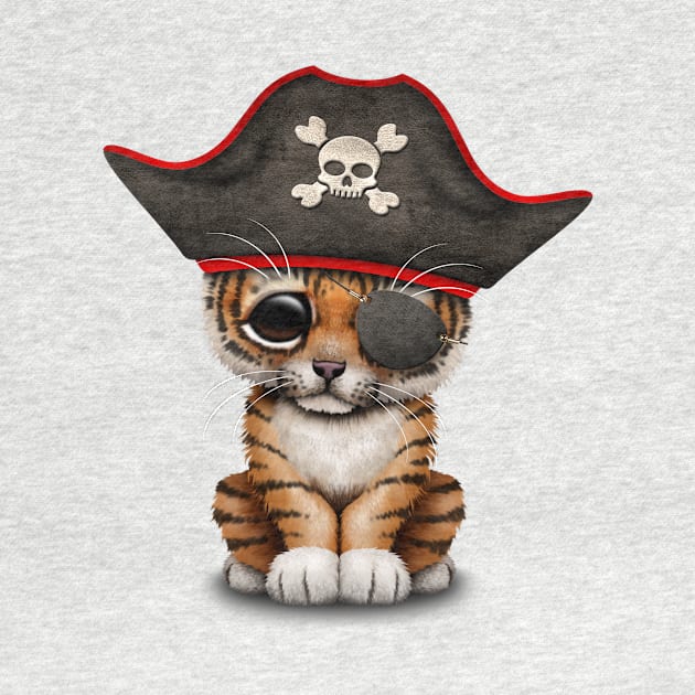 Cute Baby Tiger Cub Pirate by jeffbartels